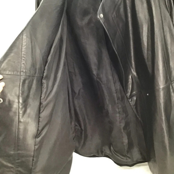 Preston & York Woman Genuine Lamb Leather & Wool Winter Coat Black Size 3XL - Picture 9 of 12